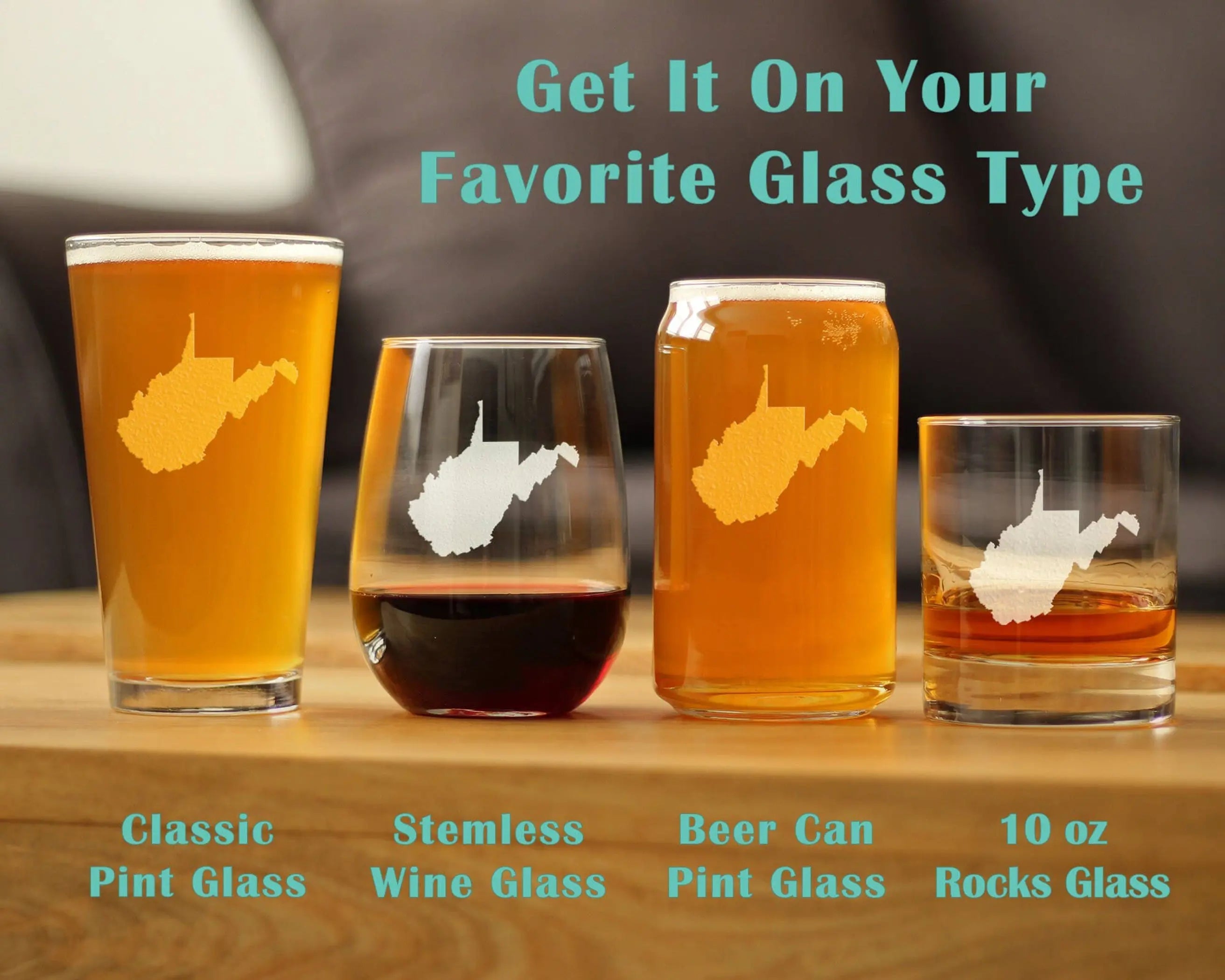 West Virginia Pint Glass for Beer - West Virginians Gifts Bevvee