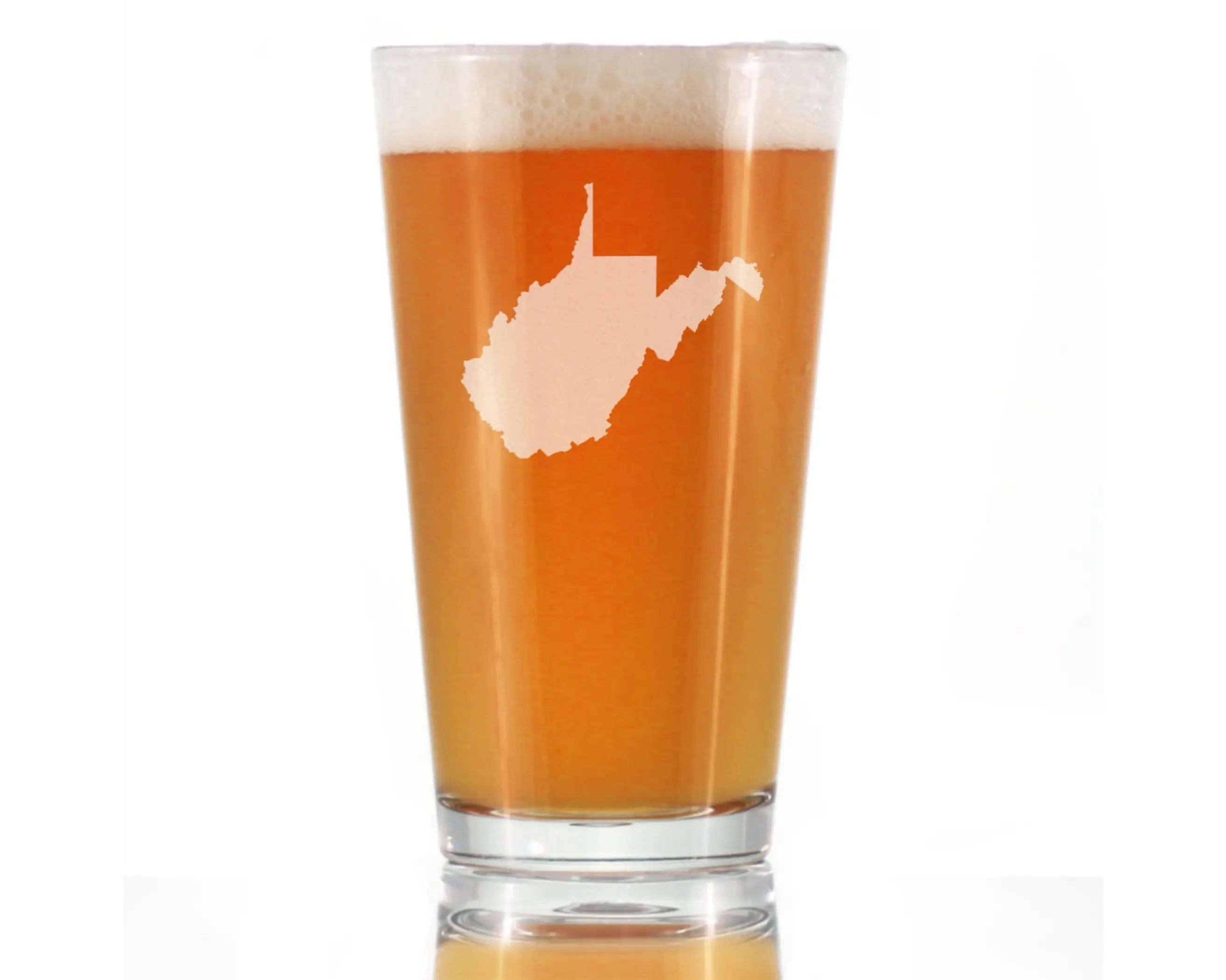 West Virginia Pint Glass for Beer - West Virginians Gifts Bevvee