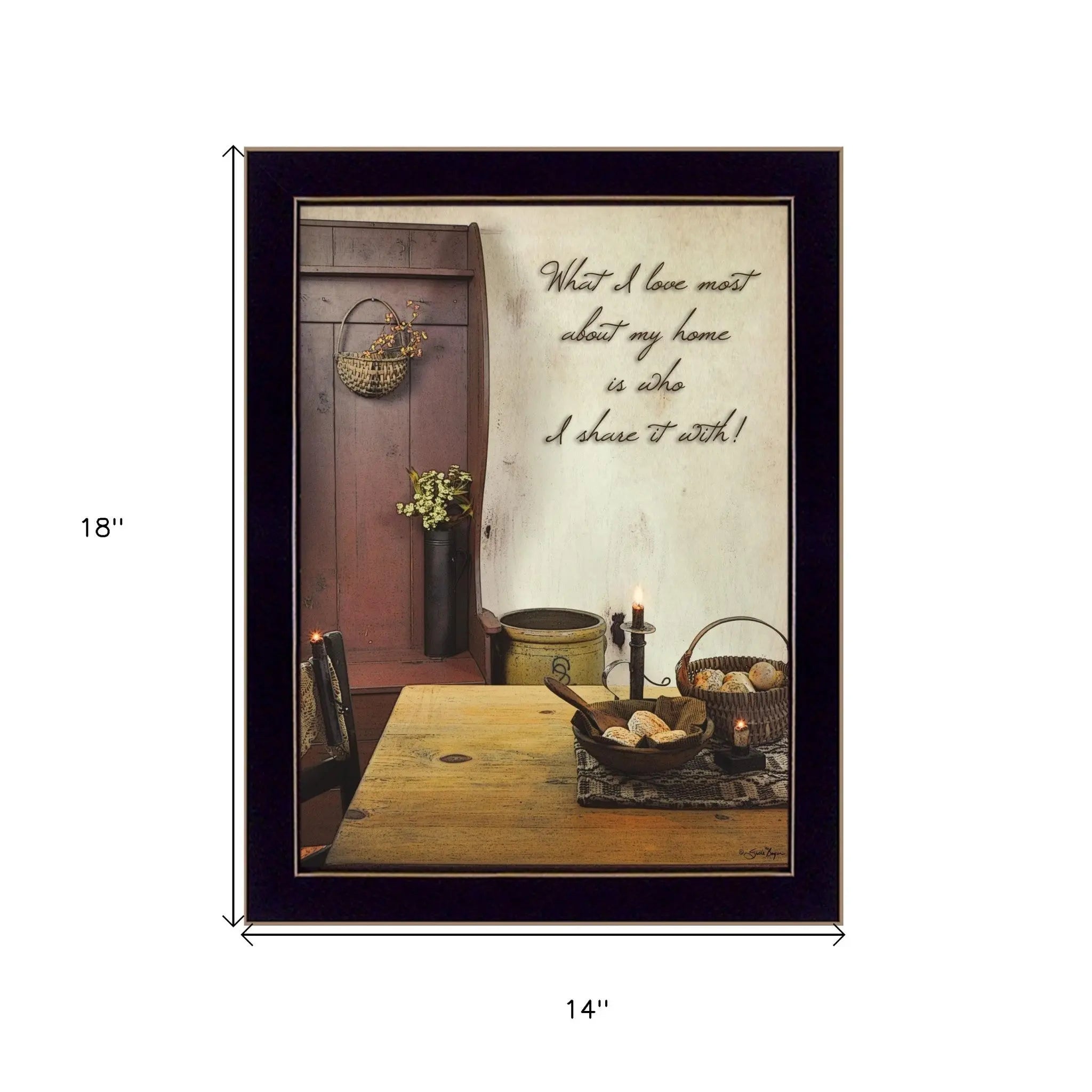What I Love Most 4 Black Framed Print Kitchen Wall Art - GreatEagleInc