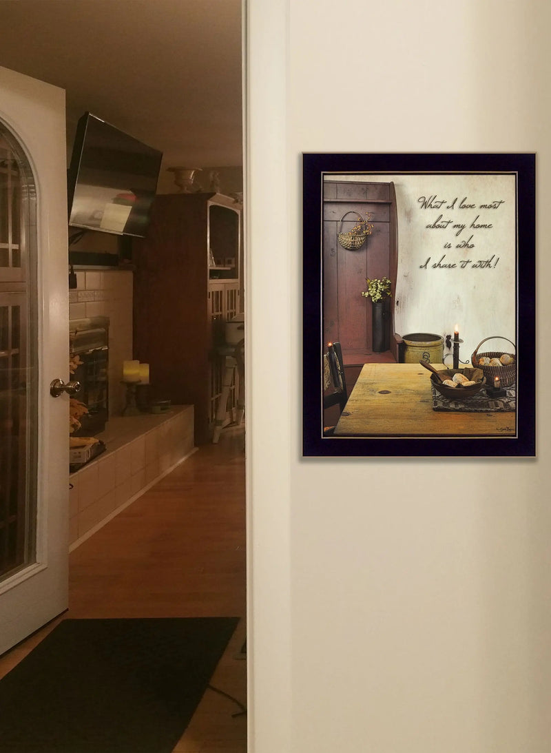 What I Love Most 4 Black Framed Print Kitchen Wall Art - GreatEagleInc