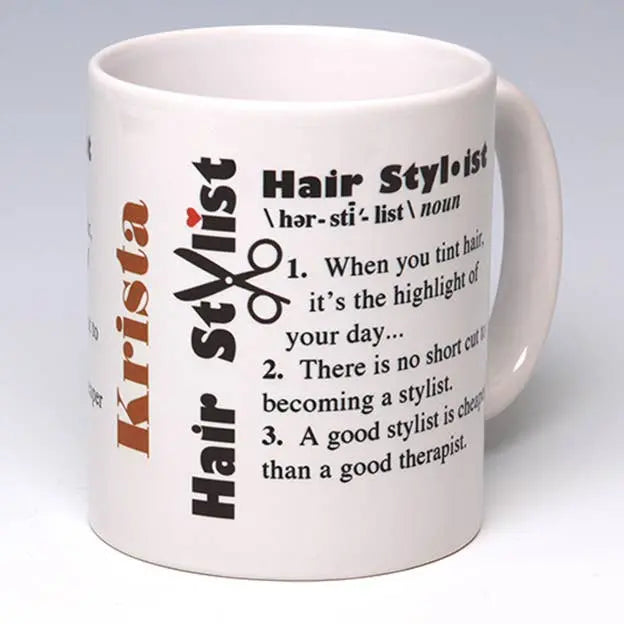 Whimsical Hair Stylist Mug LIANE FRIED STUDIO