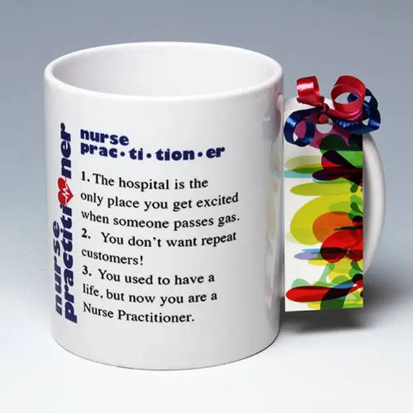 Whimsical Nurse Practitioner Mug LIANE FRIED STUDIO
