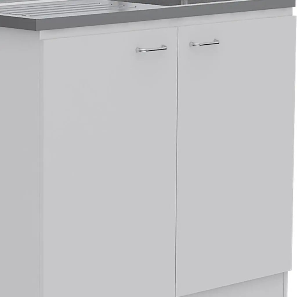 White 39" Kitchen Island Set Homeroots Kitchen & Dining