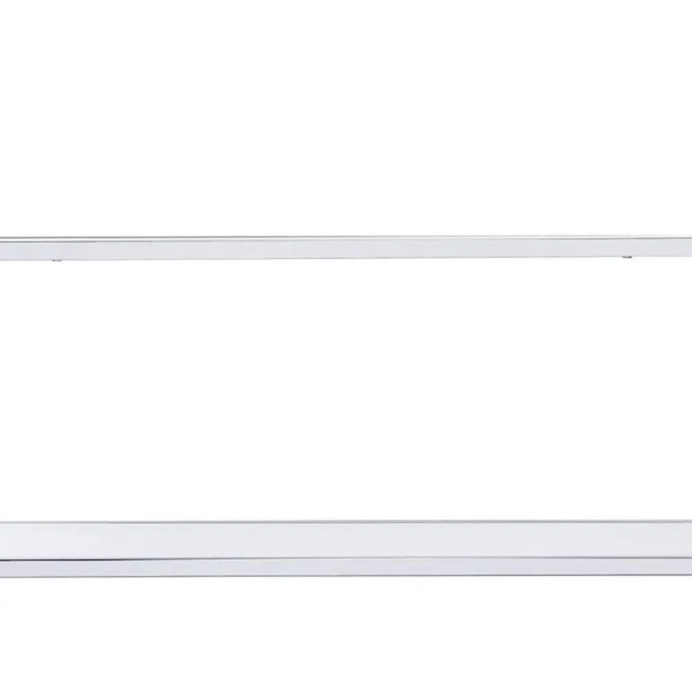 White And Silver Metal and Glass Five Tier Ladder Bookcase Homeroots Office