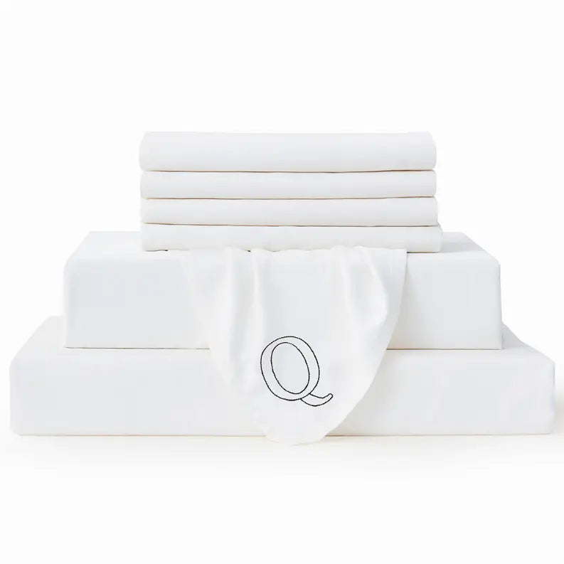 White Bambusa 7-Piece Sheet Set Bambusa Sheets