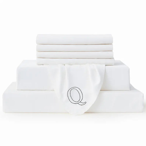 White Bambusa 7-Piece Sheet Set Bambusa Sheets