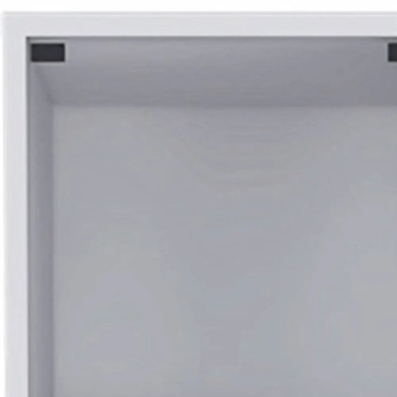 White Bathroom Storage Cabinet with Glass Door and Sliding Drawers Homeroots Kitchen & Dining
