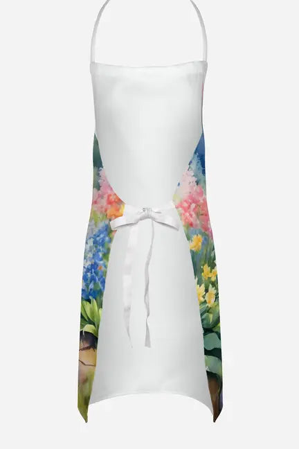 White Boxer Spring Path Apron Caroline's Treasures