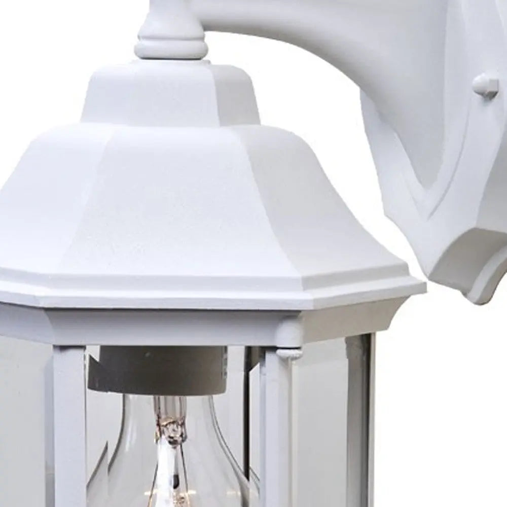 White Clear Glass Swing Arm Wall Light Homeroots Outdoor
