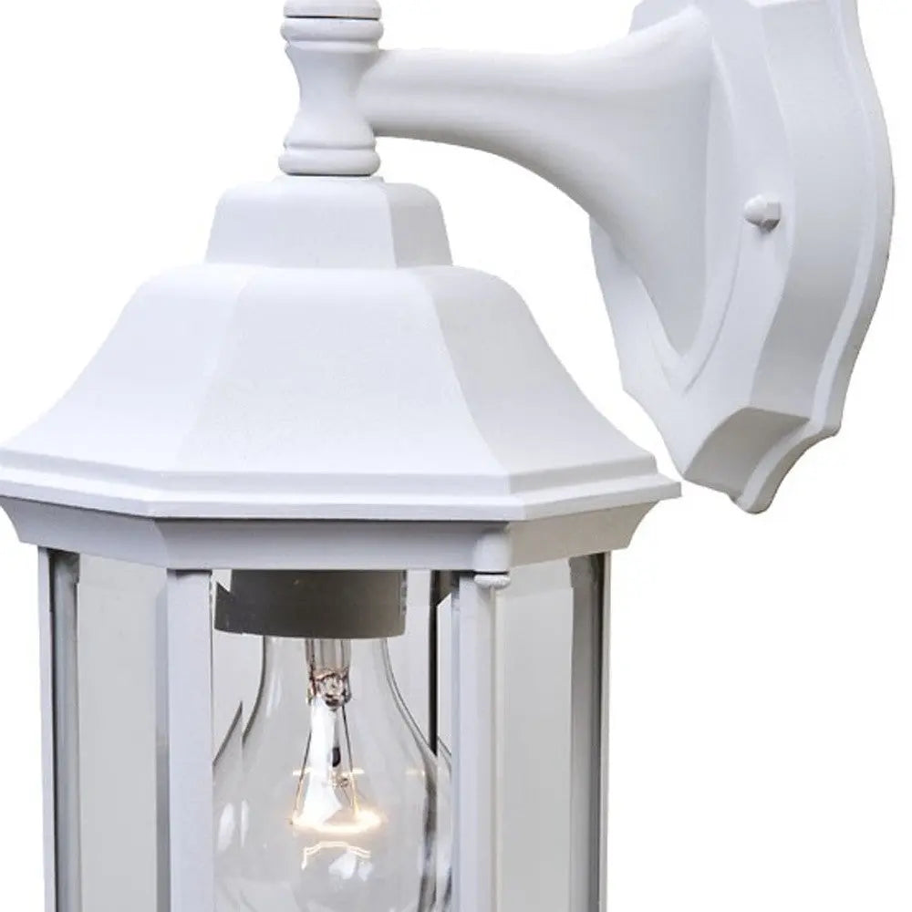 White Clear Glass Swing Arm Wall Light Homeroots Outdoor