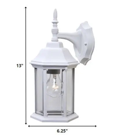 White Clear Glass Swing Arm Wall Light Homeroots Outdoor