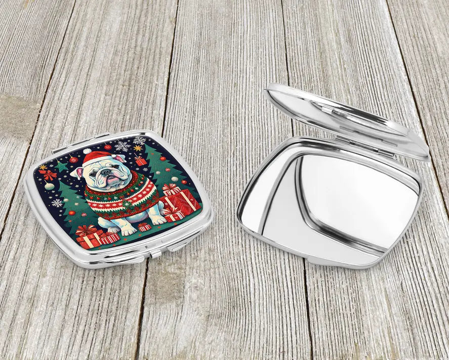 White Compact Mirror Caroline's Treasures