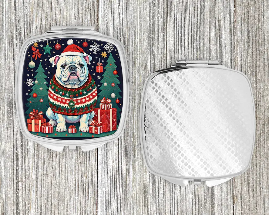 White Compact Mirror Caroline's Treasures
