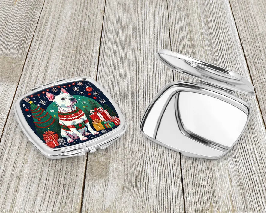 White Compact Mirror Caroline's Treasures