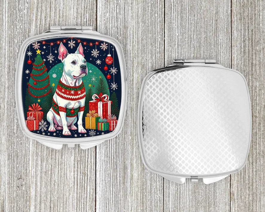 White Compact Mirror Caroline's Treasures