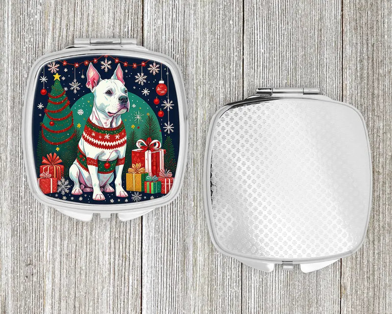 White Compact Mirror Caroline's Treasures