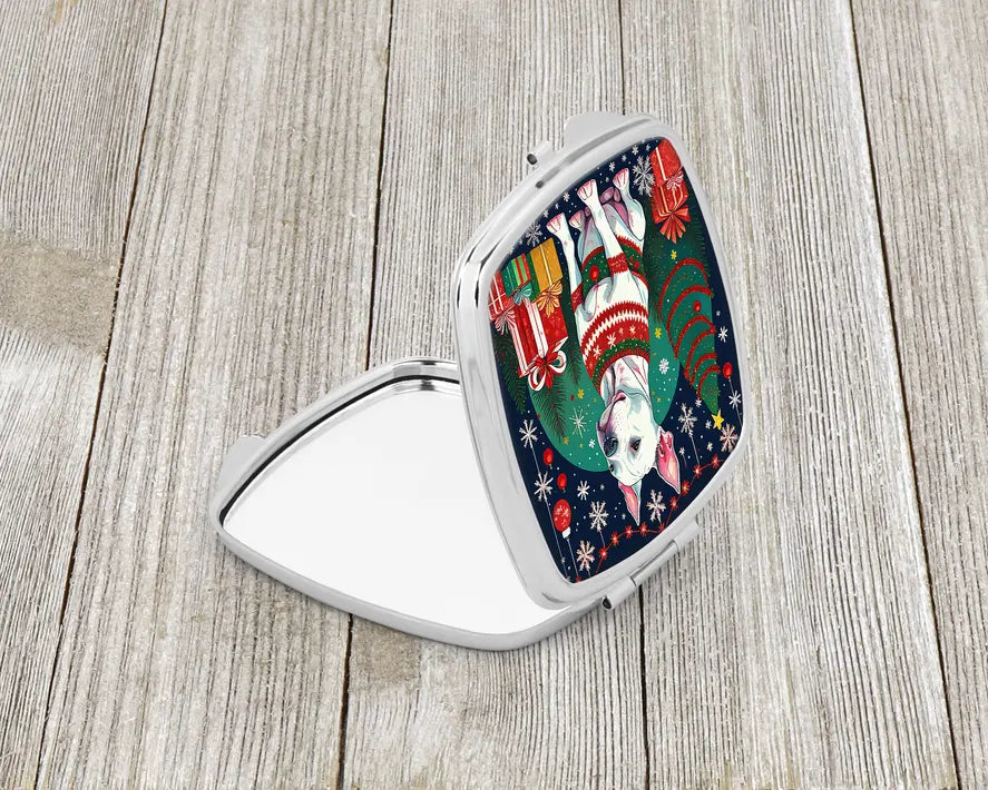 White Compact Mirror Caroline's Treasures