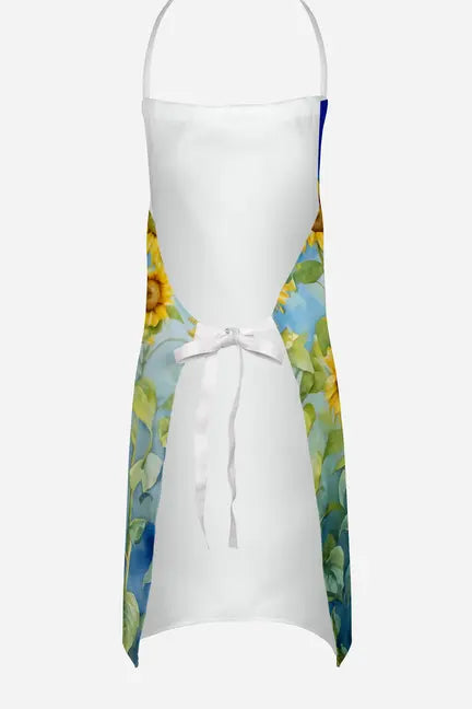 White German Shepherd in Sunflowers Apron Caroline's Treasures