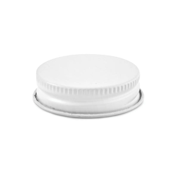White metal bottle cap with a smooth finish, suitable for beverage containers and crafting projects.
