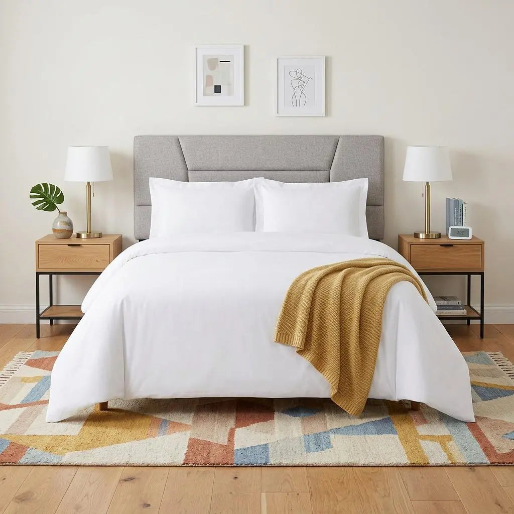 White King Cotton Blend 1000 Thread Count Washable Duvet Cover Set Homeroots Bed & Bath