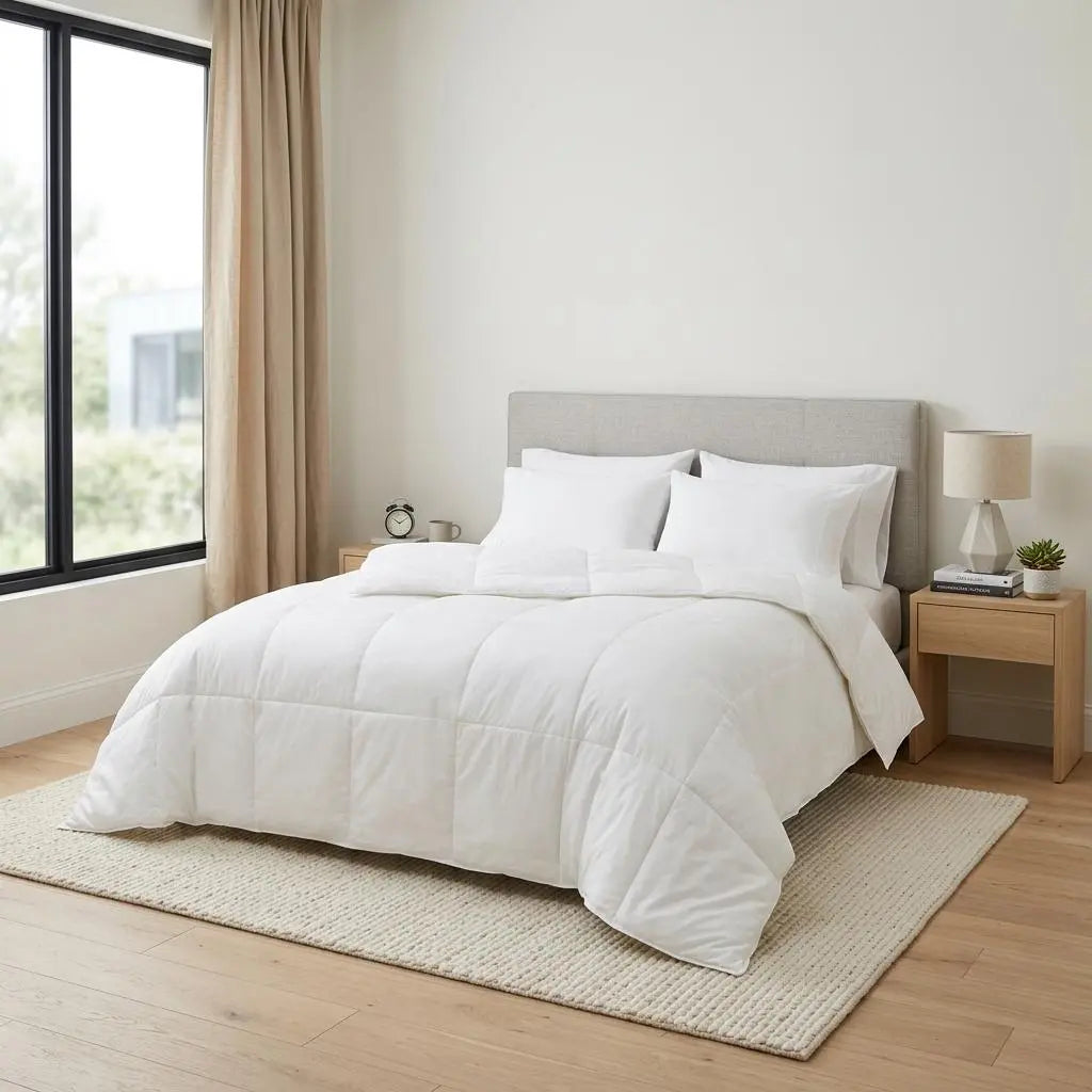 White King Cotton Washable Microfiber Down Alternative Comforter Homeroots Bed & Bath