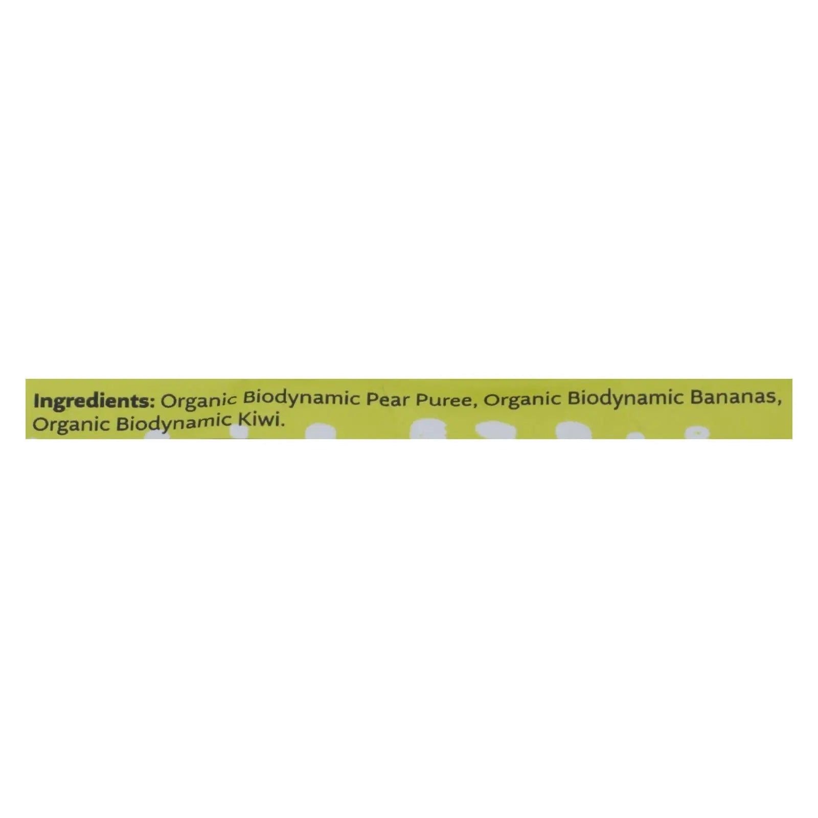 White Leaf Provisions - Baby Food Pear Ban Kiwi - Case Of 6 - 3.2 Oz White Leaf Provisions