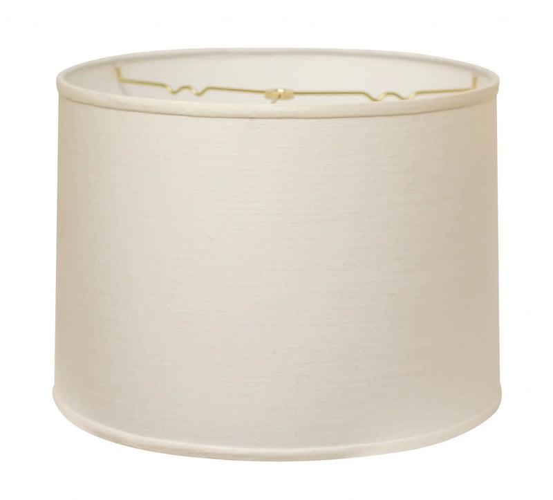 White Linen Drum Lamp Shade Homeroots Lighting