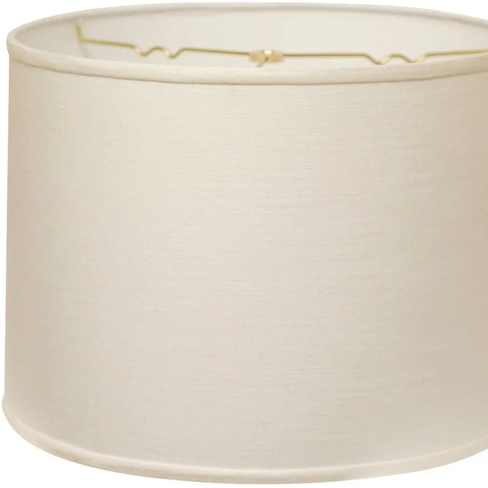 White Linen Drum Lamp Shade Homeroots Lighting