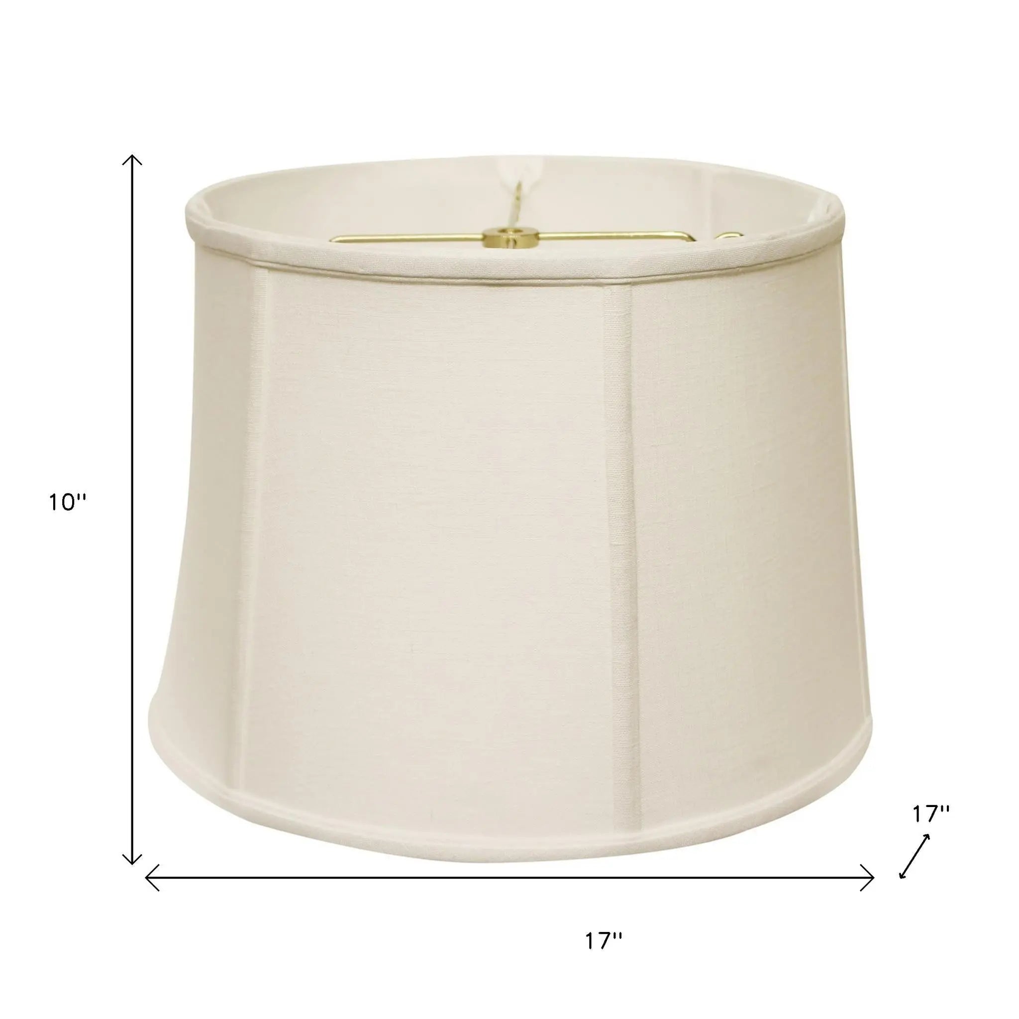 White Linen Drum Lamp Shade Homeroots Lighting