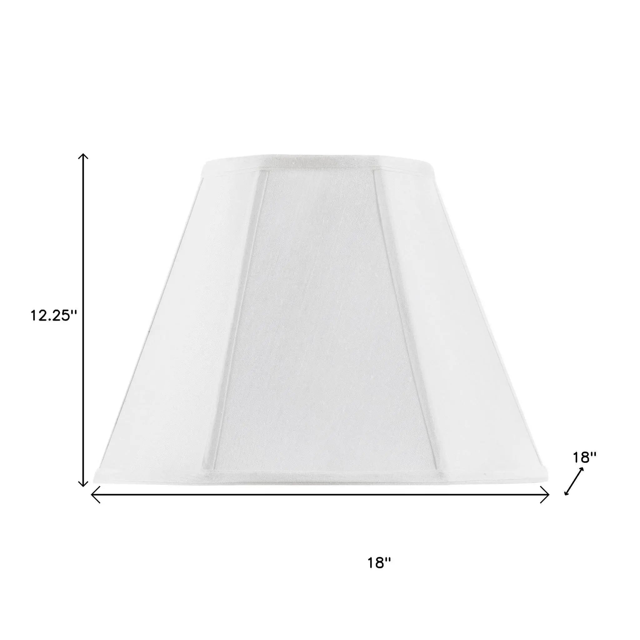White Linen Piped Empire Lamp Shade Homeroots Lighting
