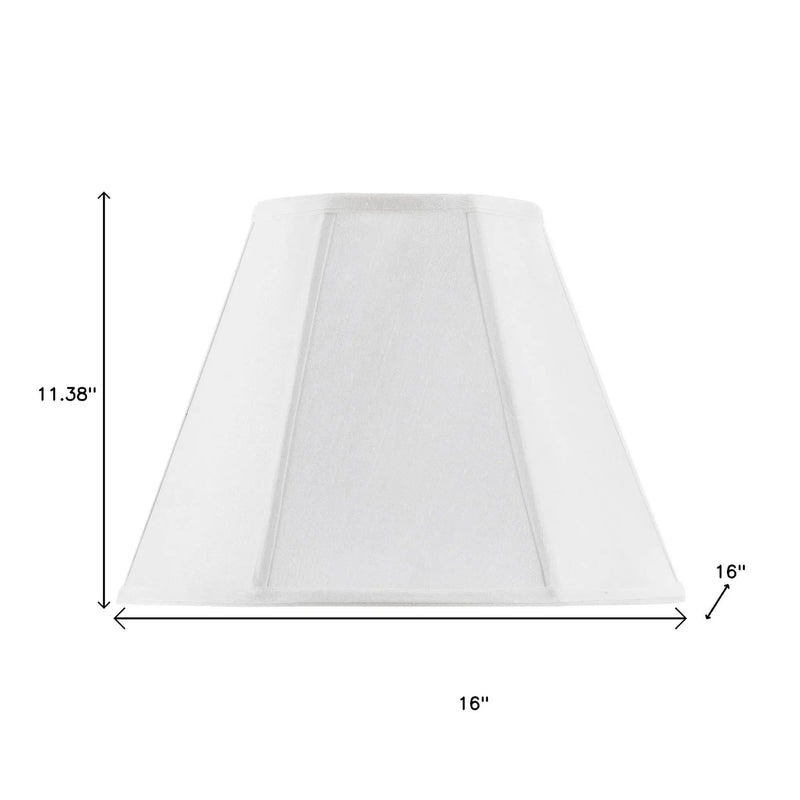 White Linen Piped Empire Lamp Shade Homeroots Lighting