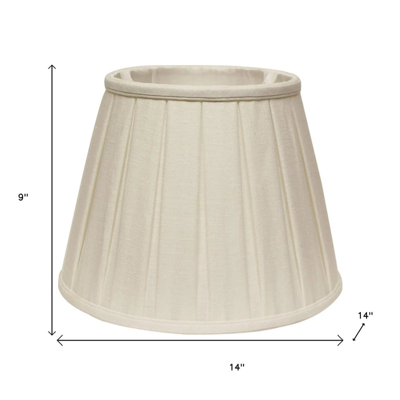 White Linen Pleated Empire Lamp Shade Homeroots Lighting