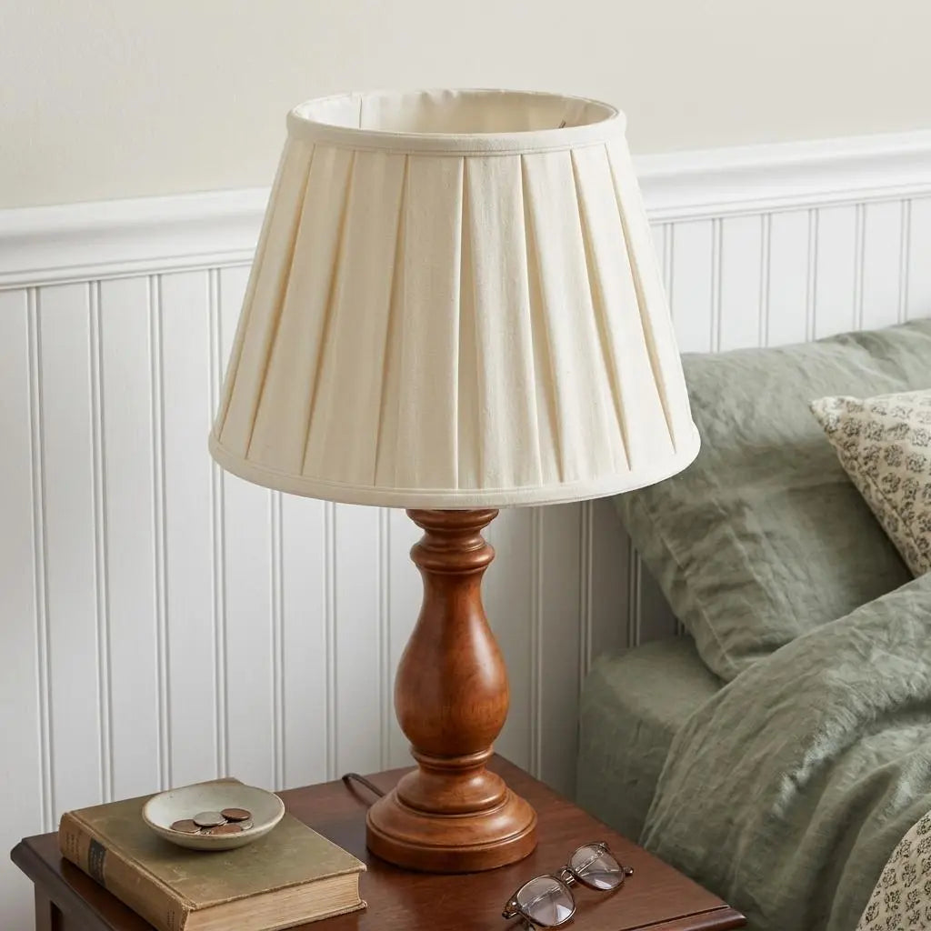 White Linen Pleated Empire Lamp Shade Homeroots Lighting
