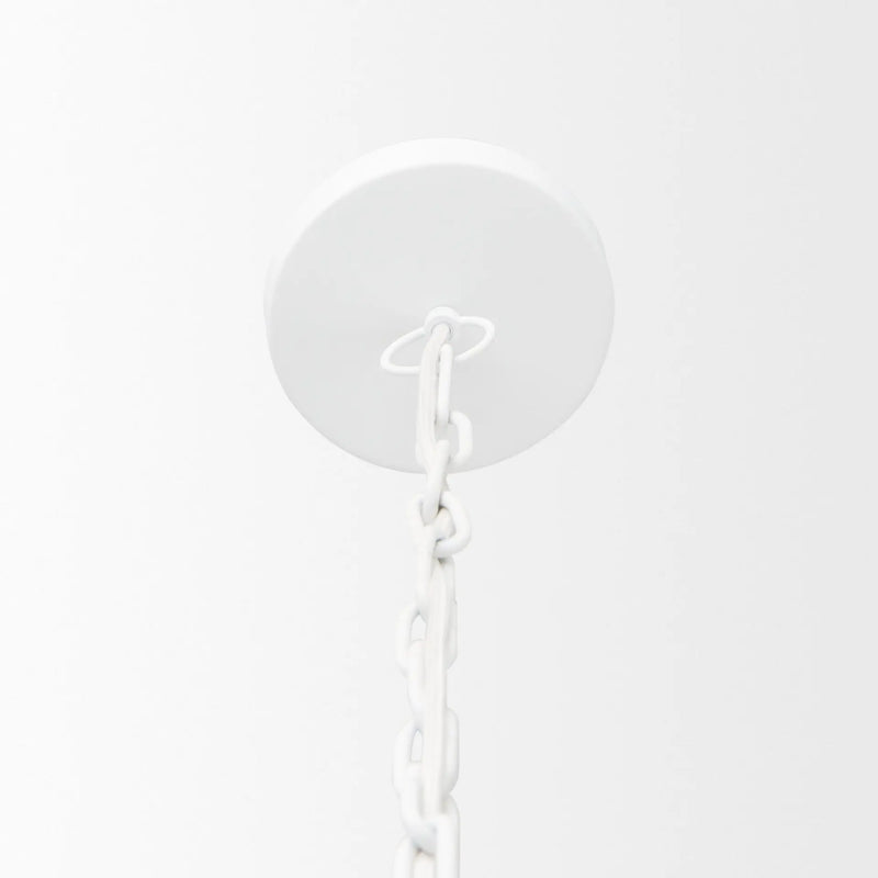 White Metal Single Ceiling Light With White Shades Homeroots Lighting