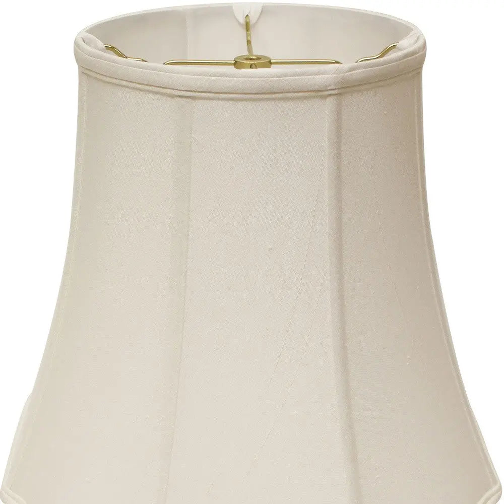 White Monay Shantung Silk Bell Lamp Shade Homeroots Lighting