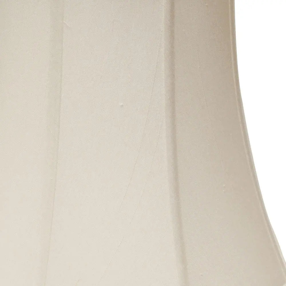 White Monay Shantung Silk Bell Lamp Shade Homeroots Lighting