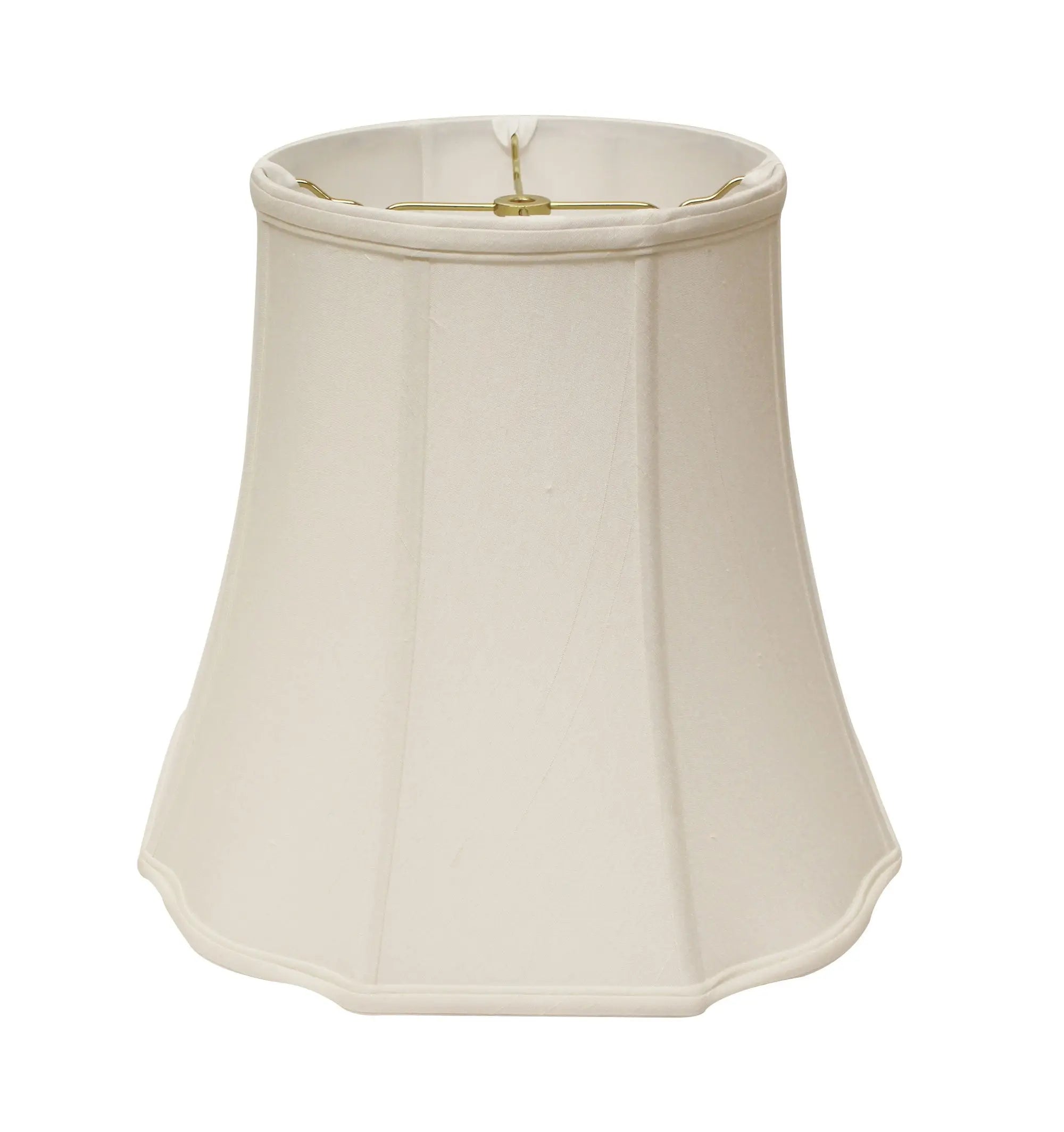 White Monay Shantung Silk Bell Lamp Shade Homeroots Lighting