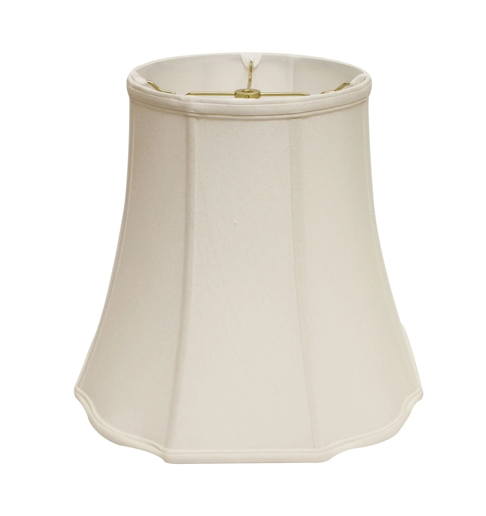 White Monay Shantung Silk Bell Lamp Shade Homeroots Lighting