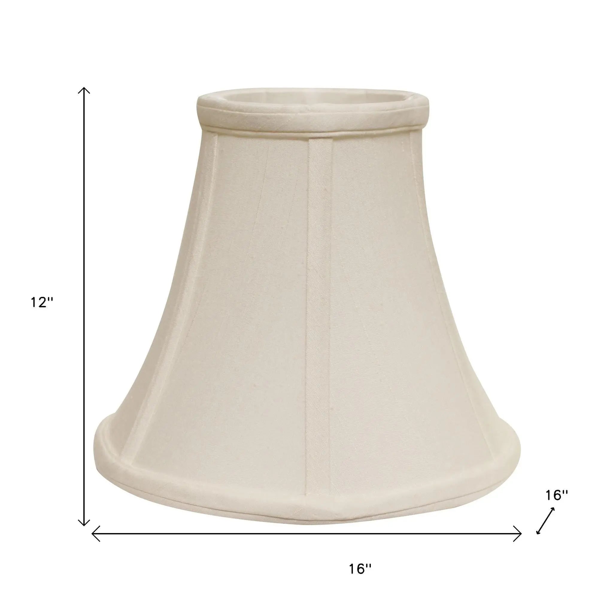 White Monay Shantung Silk Bell Lamp Shade Homeroots Lighting