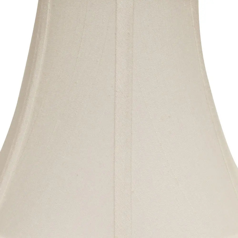 White Monay Shantung Silk Bell Lamp Shade Homeroots Lighting
