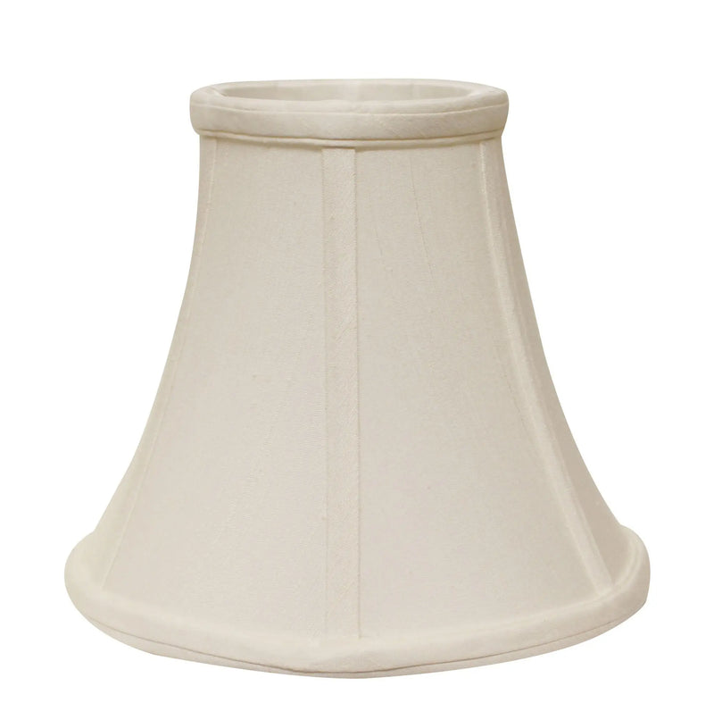 White Monay Shantung Silk Bell Lamp Shade Homeroots Lighting