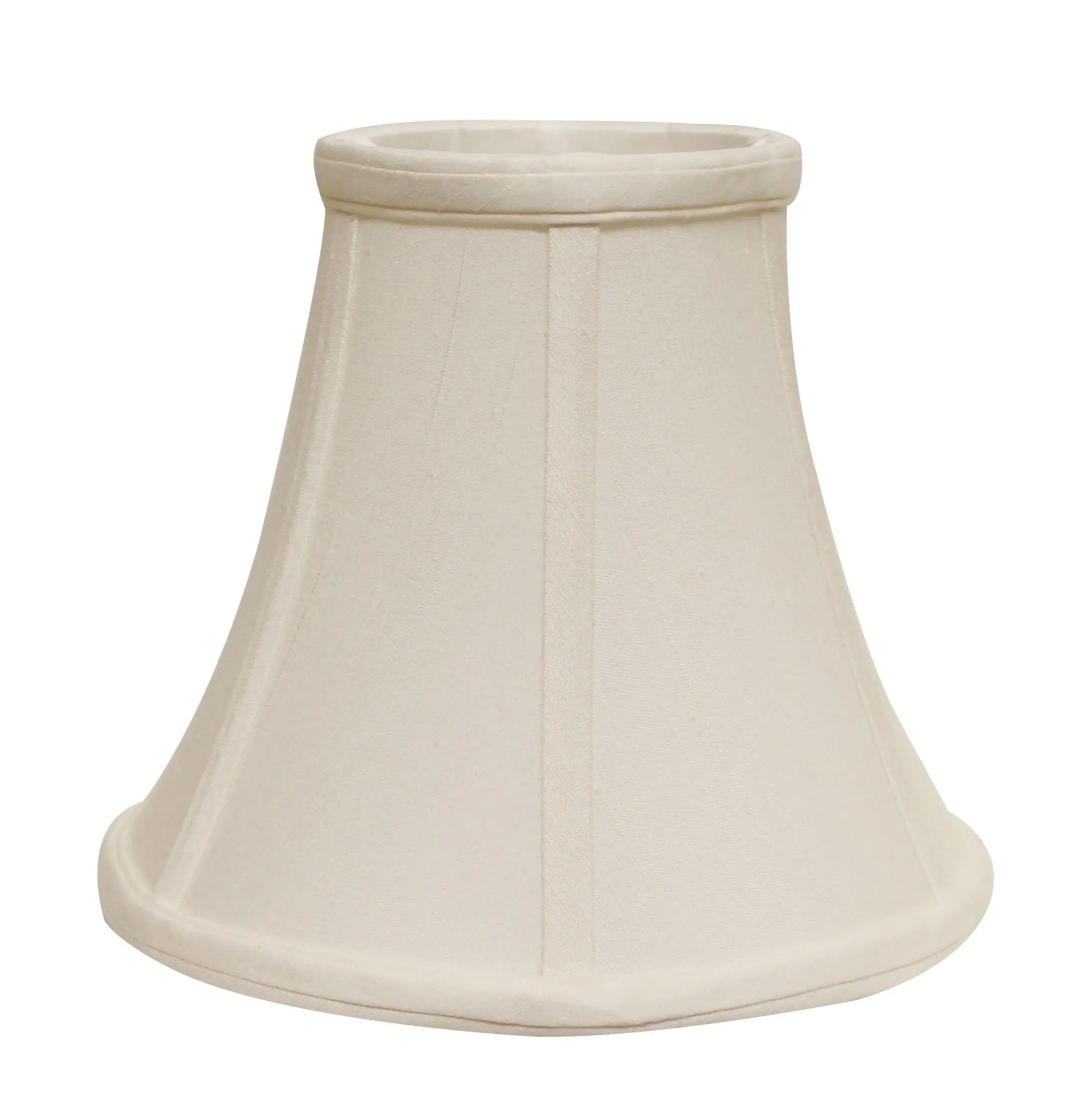 White Monay Shantung Silk Bell Lamp Shade Homeroots Lighting