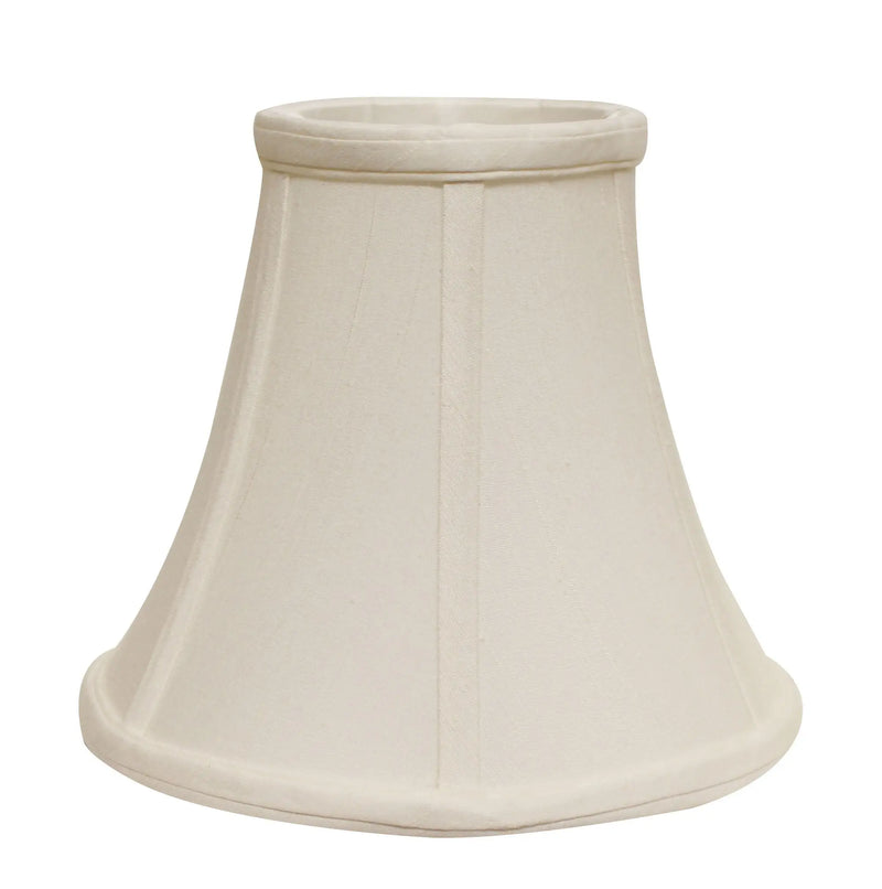 White Monay Shantung Silk Bell Lamp Shade Homeroots Lighting