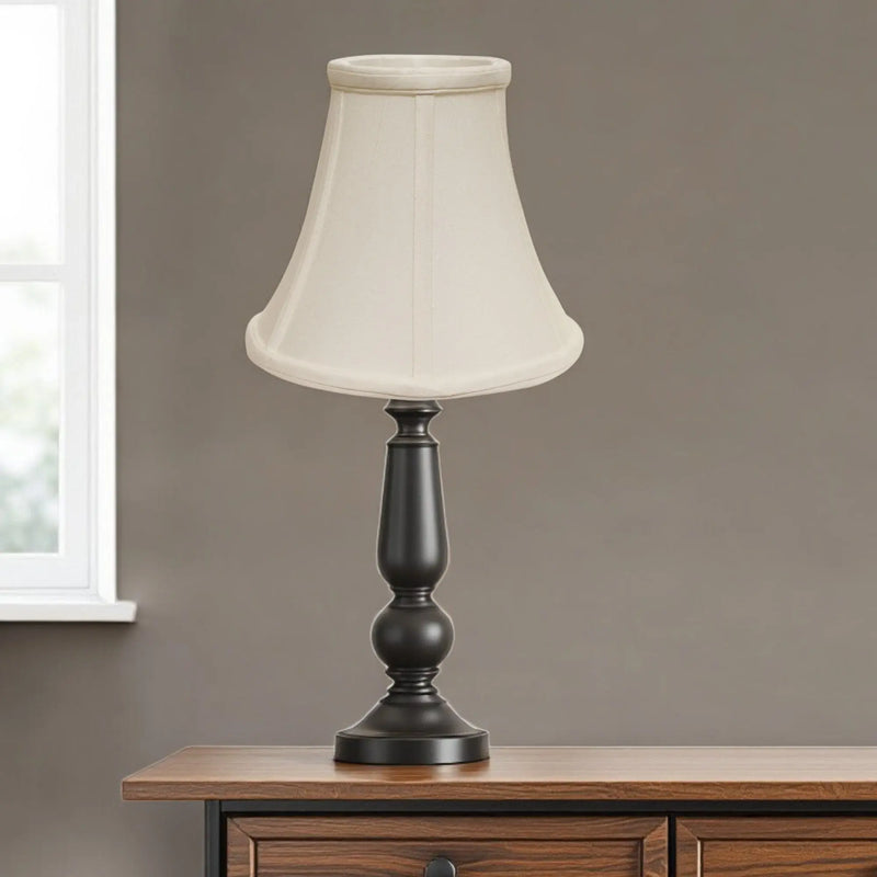 White Monay Shantung Silk Bell Lamp Shade Homeroots Lighting