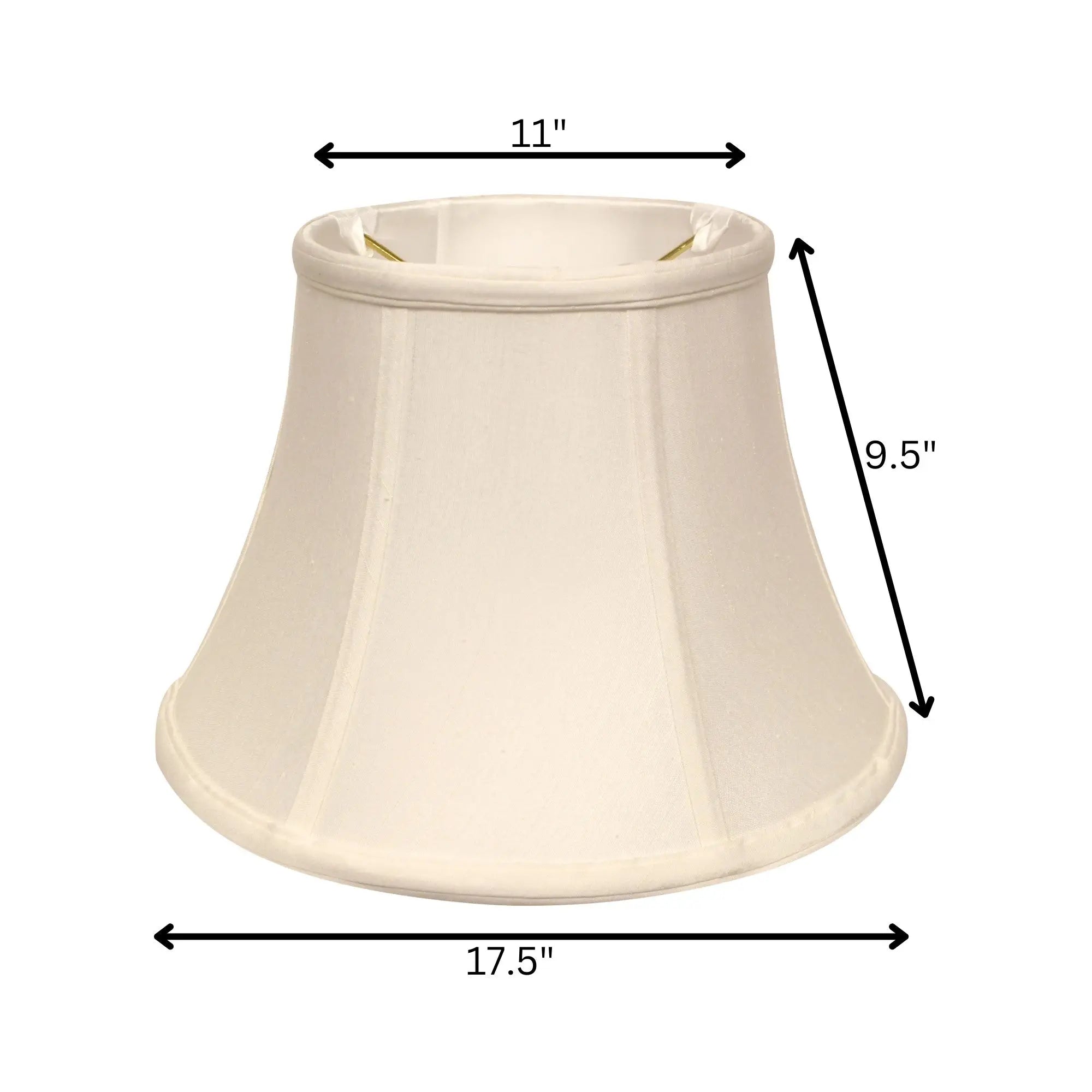 White Monay Shantung Silk Drum Lamp Shade Homeroots Lighting