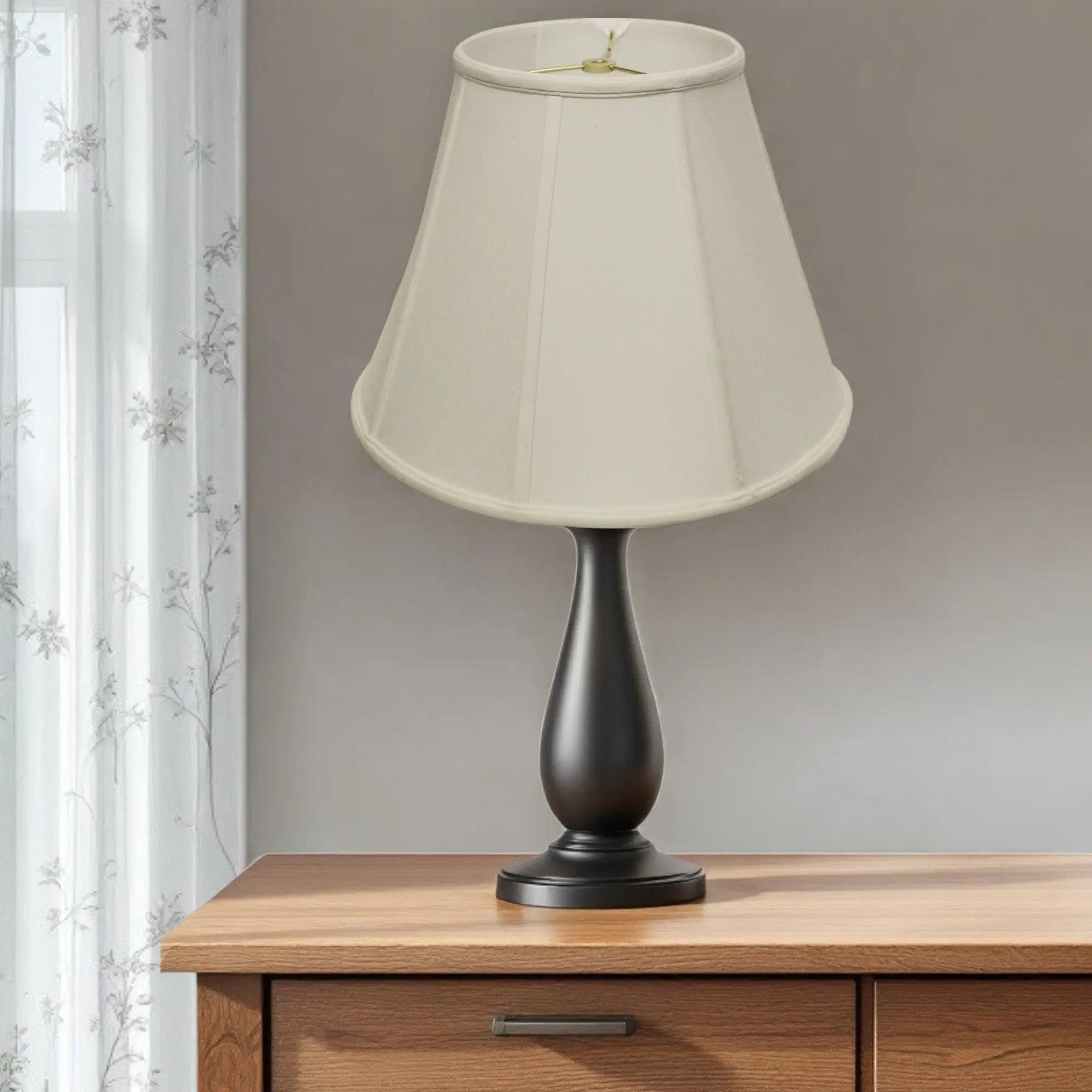 White Monay Shantung Silk Empire Lamp Shade Homeroots Lighting