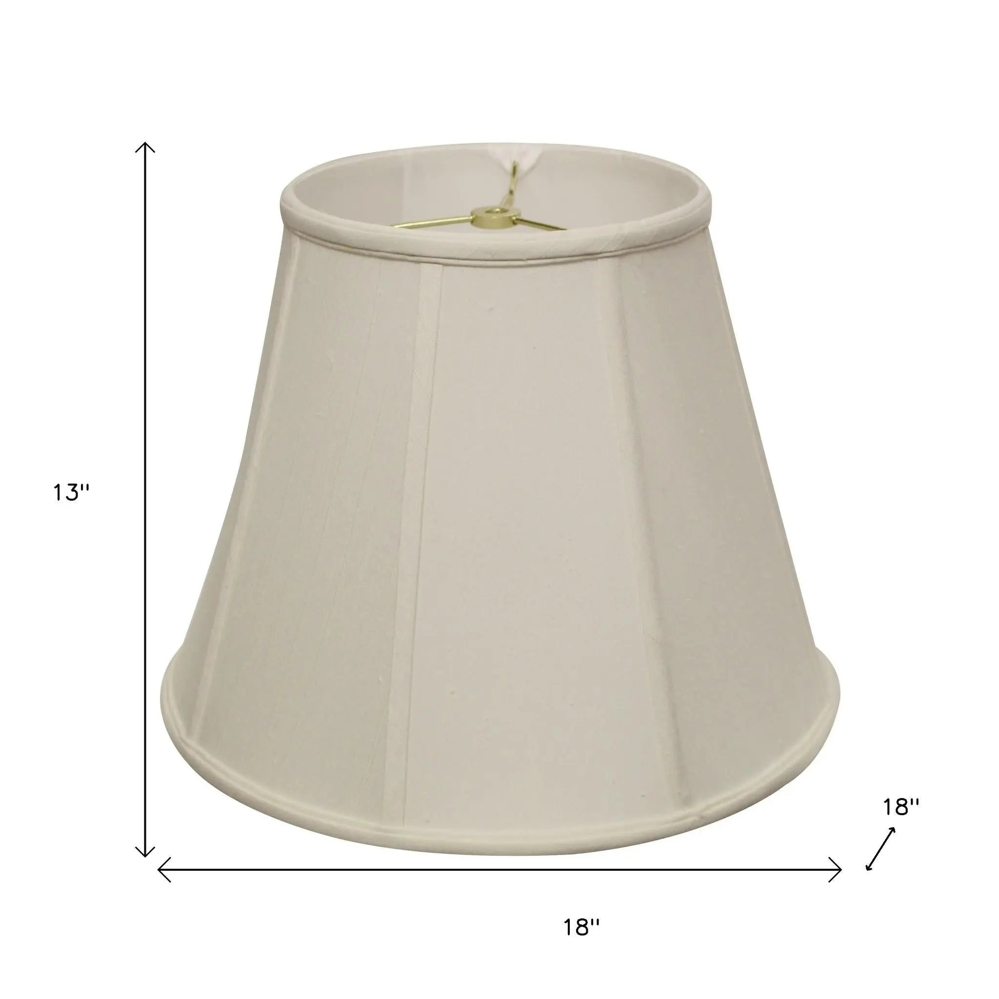 White Monay Shantung Silk Empire Lamp Shade Homeroots Lighting