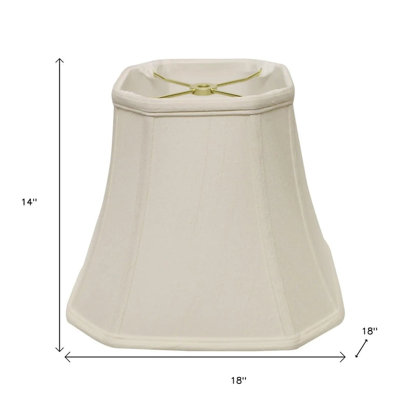 White Monay Shantung Silk Square Lamp Shade Homeroots Lighting