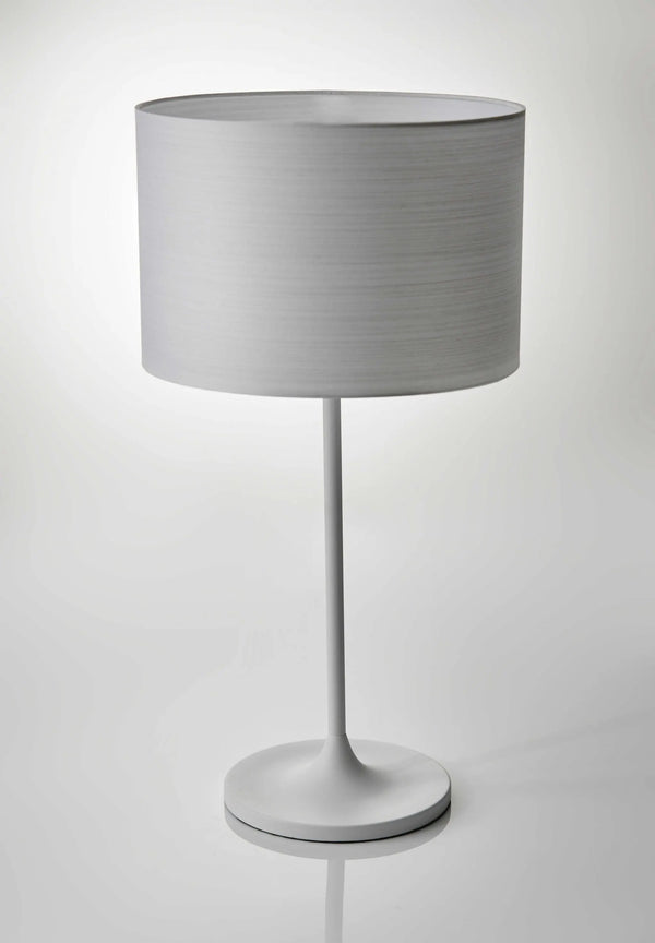 White On White Metal Table Lamp - GreatEagleInc