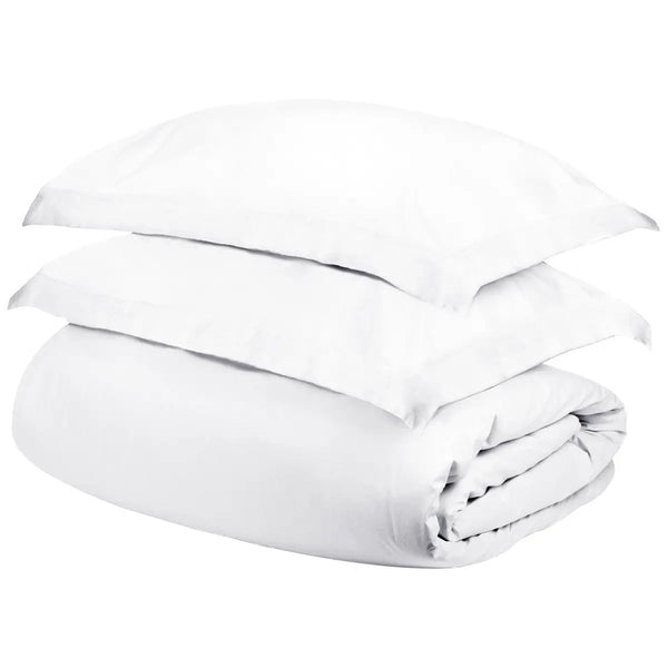 White Queen Cotton Washable Duvet Cover Set With Two Shams Homeroots Bed & Bath
